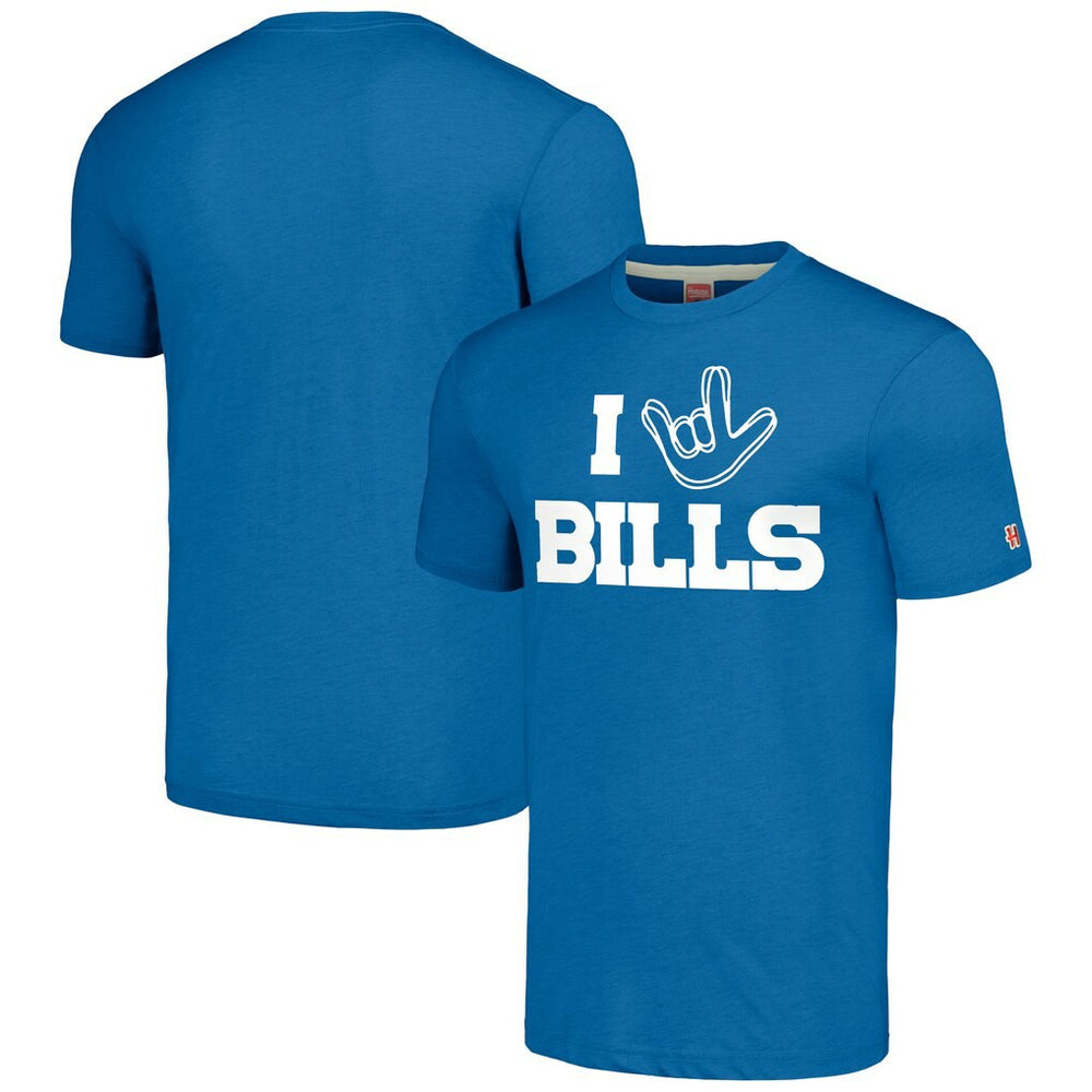 Buffalo Bills Homage Unisex The NFL ASL Collection by Love Sign Tri-Blend T-Shirt Royal | NFL