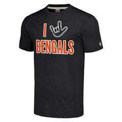Cincinnati Bengals Homage Unisex The NFL ASL Collection by Love Sign Tri-Blend T-Shirt Charcoal | NFL