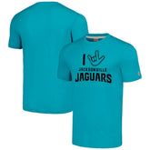 Jacksonville Jaguars Homage Unisex The NFL ASL Collection by Love Sign Tri-Blend T-Shirt Teal | NFL