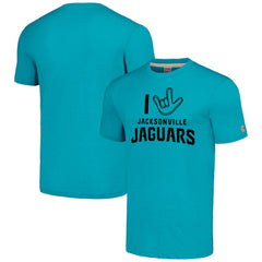 Jacksonville Jaguars Homage Unisex The NFL ASL Collection by Love Sign Tri-Blend T-Shirt Teal | NFL