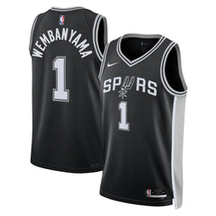 Victor Wembanyama San Antonio Spurs Unisex 2023 NBA Draft First Round Pick Swingman Jersey Icon Edition Black - NBA