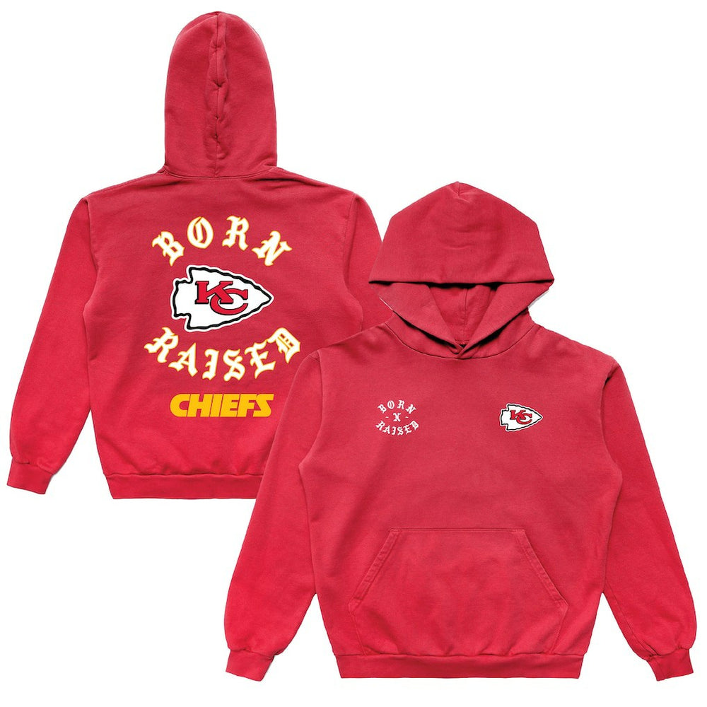 Kansas City Chiefs Born x Raised Unisex Pullover Hoodie Red | NFL
