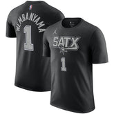 Victor Wembanyama San Antonio Spurs Jordan Brand 2022/23 Statement Edition Name & Number T-Shirt Black - NBA