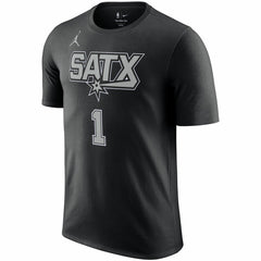 Victor Wembanyama San Antonio Spurs Jordan Brand 2022/23 Statement Edition Name & Number T-Shirt Black - NBA