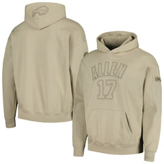 Josh Allen Buffalo Bills Pro Standard Player Name & Number Pullover Hoodie Tan | NFL