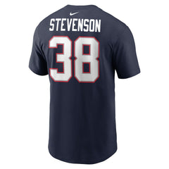 Rhamondre Stevenson New England Patriots Player Name & Number T-Shirt Navy | Nike for Sale