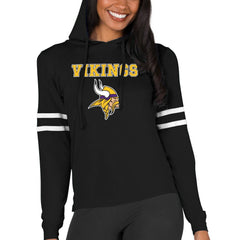 Minnesota Vikings Concepts Sport Women's Marathon Lightweight Lounge Pullover Hoodie Black | NFL