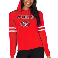 San Francisco 49ers Concepts Sport Women's Marathon Lightweight Lounge Pullover Hoodie Scarlet | NFL