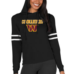 Washington Commanders Concepts Sport Women's Marathon Lightweight Lounge Pullover Hoodie Black | NFL