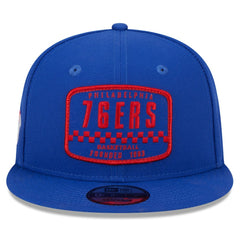 Philadelphia 76ers Rally Drive Finish Line Patch 9FIFTY Snapback Hat Royal - NBA