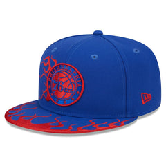 Philadelphia 76ers Rally Drive Flames 9FIFTY Snapback Hat Royal - NBA