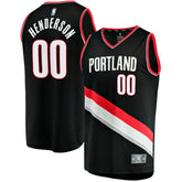 Scoot Henderson Portland Trail Blazers Fast Break Replica Jersey Icon Edition Black - NBA