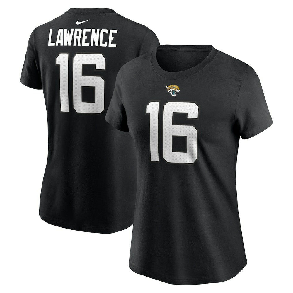 Trevor Lawrence Jacksonville Jaguars Women's Player Name & Number T-Shirt Black | Nike for Sale