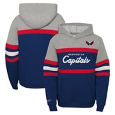 Washington Capitals Mitchell & Ness Youth Head Coach Pullover Hoodie - Gray - NHL