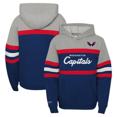 Washington Capitals Mitchell & Ness Youth Head Coach Pullover Hoodie - Gray - NHL