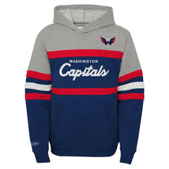 Washington Capitals Mitchell & Ness Youth Head Coach Pullover Hoodie - Gray - NHL