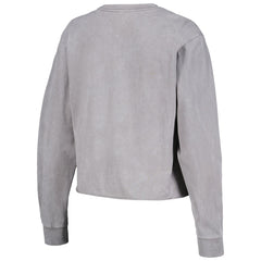 Los Angeles Lakers The Wild Collective Women's Band Cropped Long Sleeve T-Shirt Gray - NBA