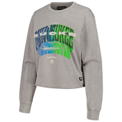 Milwaukee Bucks The Wild Collective Women's Band Cropped Long Sleeve T-Shirt Gray - NBA