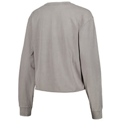 Milwaukee Bucks The Wild Collective Women's Band Cropped Long Sleeve T-Shirt Gray - NBA