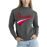 Atlanta Braves Lusso Women's Serena Raglan Pullover Sweater - MLB