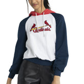 St. Louis Cardinals Lusso Women's Marlowe Tri-Blend Raglan Pullover Hoodie - MLB