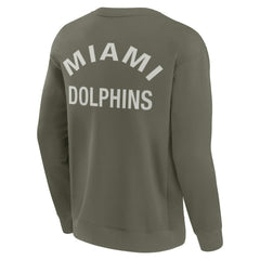 Miami Dolphins Unisex Elements Super Soft Pullover Sweatshirt Olive | Fanatics