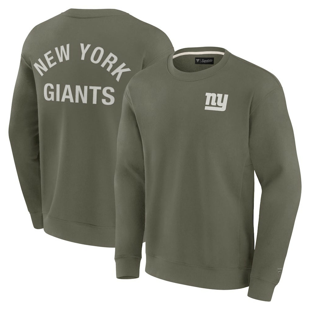 New York Giants Unisex Elements Super Soft Pullover Sweatshirt Olive | Fanatics