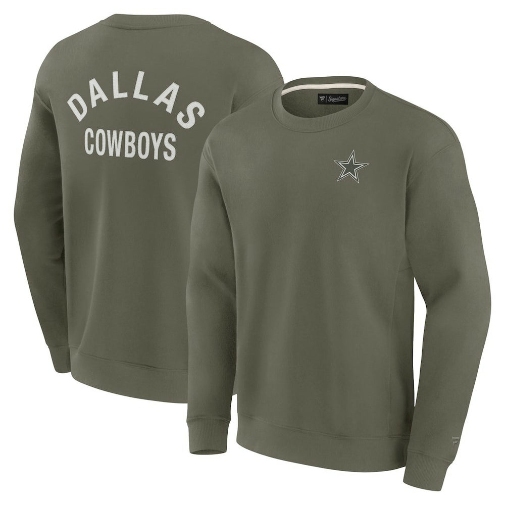 Dallas Cowboys Unisex Elements Super Soft Pullover Sweatshirt Olive | Fanatics
