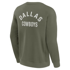 Dallas Cowboys Unisex Elements Super Soft Pullover Sweatshirt Olive | Fanatics