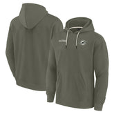Miami Dolphins Unisex Elements Super Soft Fleece Pullover Hoodie Olive | Fanatics
