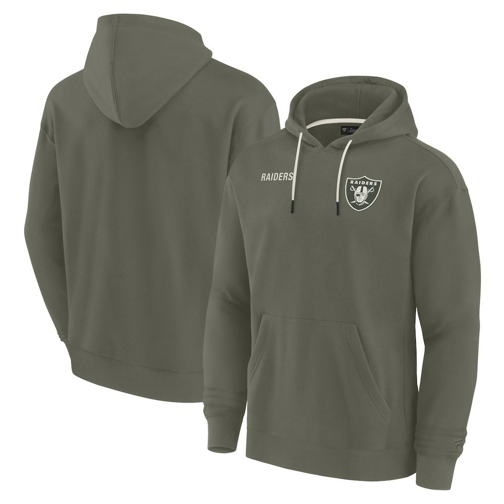 Las Vegas Raiders Unisex Elements Super Soft Fleece Pullover Hoodie Olive | Fanatics