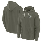 Las Vegas Raiders Unisex Elements Super Soft Fleece Pullover Hoodie Olive | Fanatics