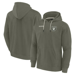 Las Vegas Raiders Unisex Elements Super Soft Fleece Pullover Hoodie Olive | Fanatics