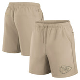 Kansas City Chiefs Unisex Elements Super Soft Fleece Shorts Khaki | Fanatics