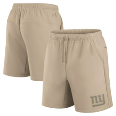 New York Giants Unisex Elements Super Soft Fleece Shorts Khaki | Fanatics