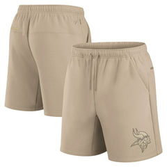 Minnesota Vikings Unisex Elements Super Soft Fleece Shorts Khaki | Fanatics