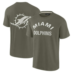 Miami Dolphins Unisex Elements Super Soft Short Sleeve T-Shirt Olive | Fanatics