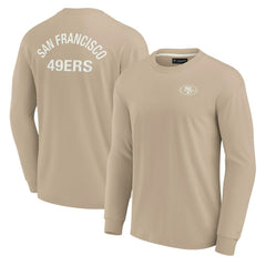 San Francisco 49ers Unisex Elements Super Soft Long Sleeve T-Shirt Khaki | Fanatics