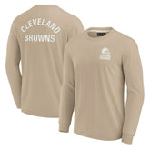 Cleveland Browns Unisex Elements Super Soft Long Sleeve T-Shirt Khaki | Fanatics