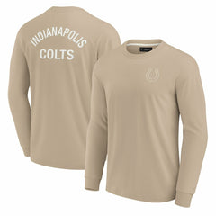 Indianapolis Colts Unisex Elements Super Soft Long Sleeve T-Shirt Khaki | Fanatics