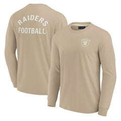 Las Vegas Raiders Unisex Elements Super Soft Long Sleeve T-Shirt Khaki | Fanatics