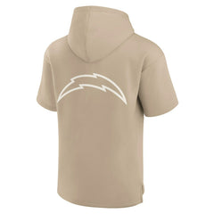 Los Angeles Chargers Unisex Elements Super Soft Fleece Short Sleeve Pullover Hoodie Khaki | Fanatics