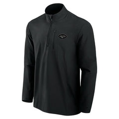New York Jets Front Office Micro Tonal Quarter-Zip Pullover Black | Fanatics