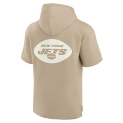 New York Jets Unisex Elements Super Soft Fleece Short Sleeve Pullover Hoodie Khaki | Fanatics