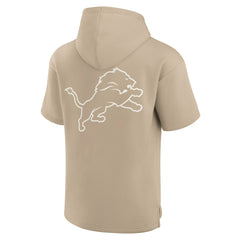 Detroit Lions Unisex Elements Super Soft Fleece Short Sleeve Pullover Hoodie Khaki | Fanatics