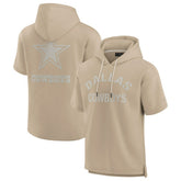 Dallas Cowboys Unisex Elements Super Soft Fleece Short Sleeve Pullover Hoodie Khaki | Fanatics