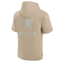 Dallas Cowboys Unisex Elements Super Soft Fleece Short Sleeve Pullover Hoodie Khaki | Fanatics