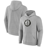 Brooklyn Nets Primary Logo Pullover Hoodie Heather Gray - NBA