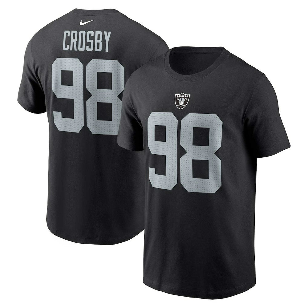 Maxx Crosby Las Vegas Raiders Player Name & Number T-Shirt Black | Nike for Sale