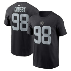 Maxx Crosby Las Vegas Raiders Player Name & Number T-Shirt Black | Nike for Sale